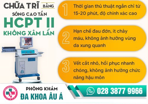Thiết bị HCPT điều trị trĩ ngoại