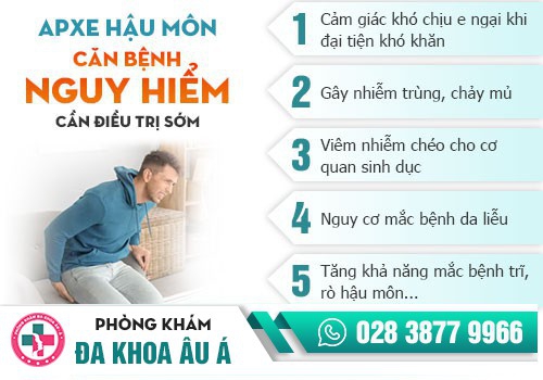 Bệnh áp xe hậu môn gây nguy hiểm gì?